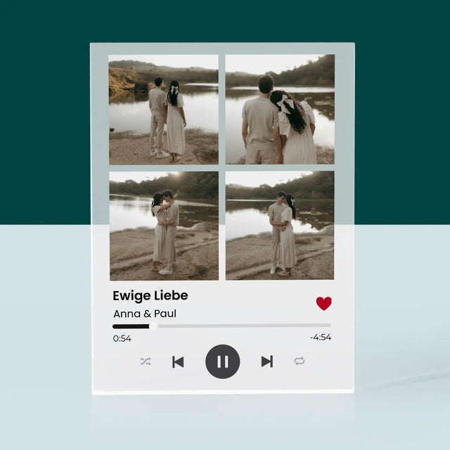 Fotocollage: Spotify 4 Fotos - Acrylblock