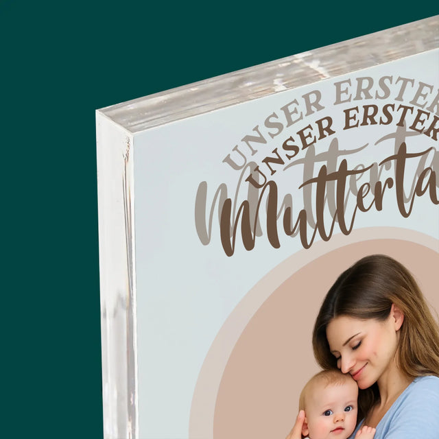 Foto Und Unterschrift: Der Erste Muttertag - Acrylblock