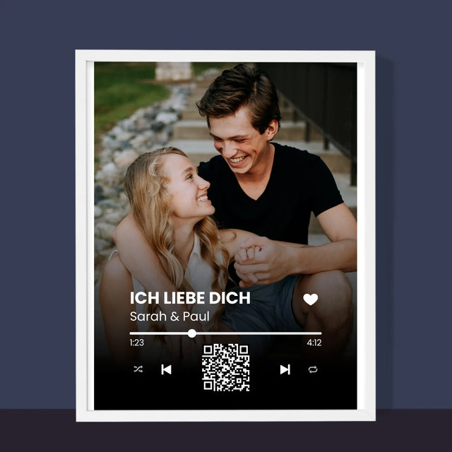 Foto Und Unterschrift: Euer Lied-Qr-Code - Druck Mit Rahmen 30X40
