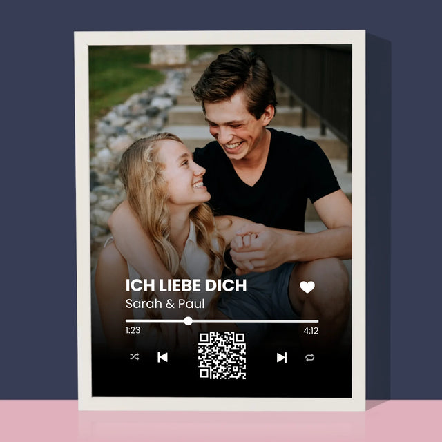 Foto Und Unterschrift: Euer Lied-Qr-Code - Druck Mit Rahmen 30X40