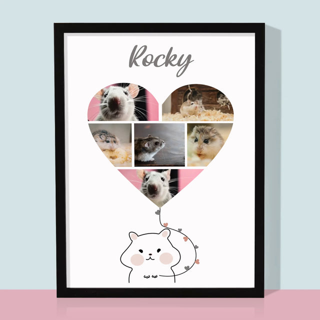 Fotocollage: Hamster - Druck Mit Rahmen 30X40