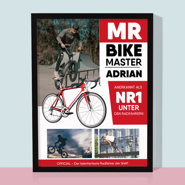 Magazin-Cover: Mr Bike Master - Druck Mit Rahmen 30X40