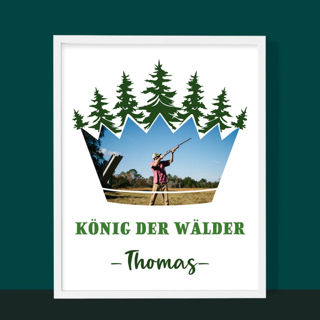 Form-Collage: König Der Wälder - Druck Mit Rahmen 30X40