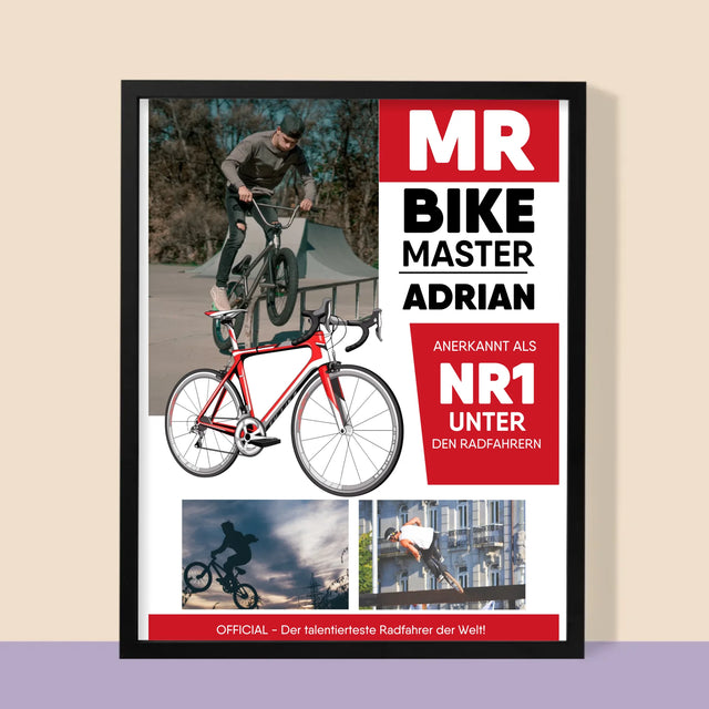 Magazin-Cover: Mr Bike Master - Druck Mit Rahmen 30X40