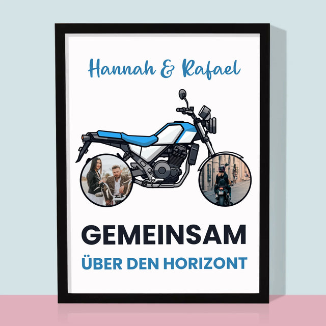 Fotocollage: Gemeinsam Über Den Horizont - Druck Mit Rahmen 30X40