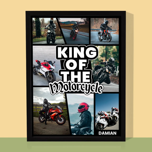 Fotocollage: King Of The Motorcycle - Druck Mit Rahmen 30X40