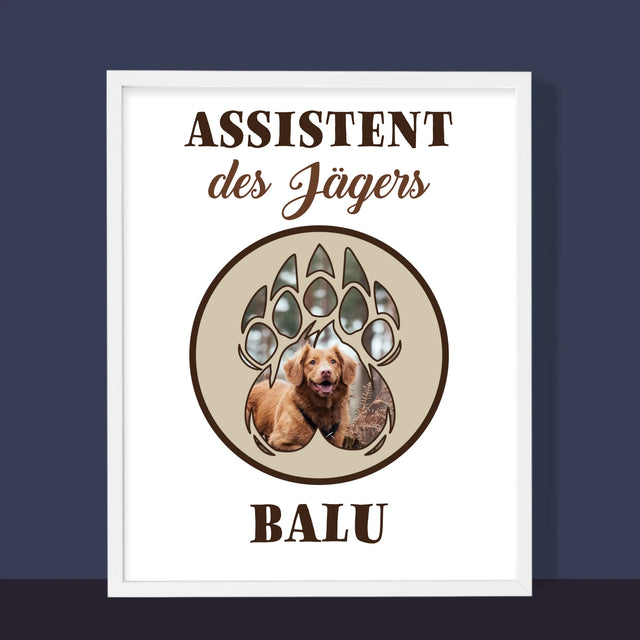 Form-Collage: Assistent Des Jägers - Druck Mit Rahmen 30X40