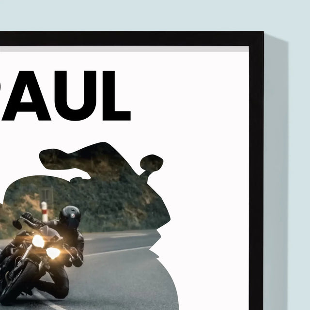 Form-Collage: Just Ride - Druck Mit Rahmen 30X40