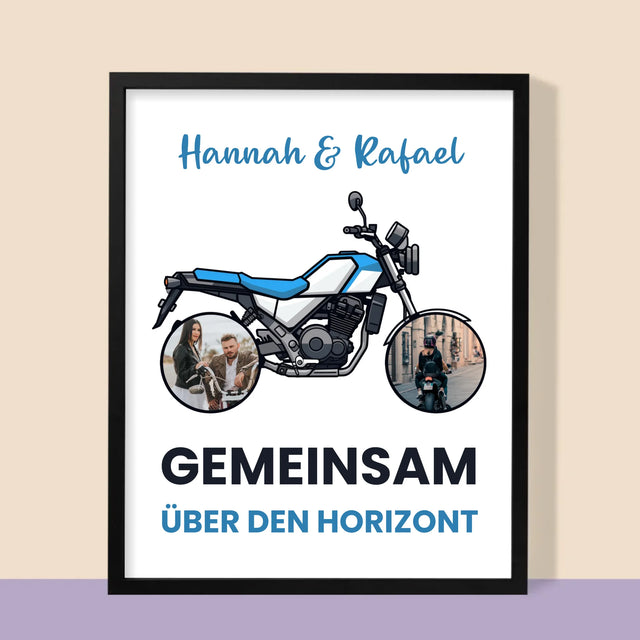 Fotocollage: Gemeinsam Über Den Horizont - Druck Mit Rahmen 30X40