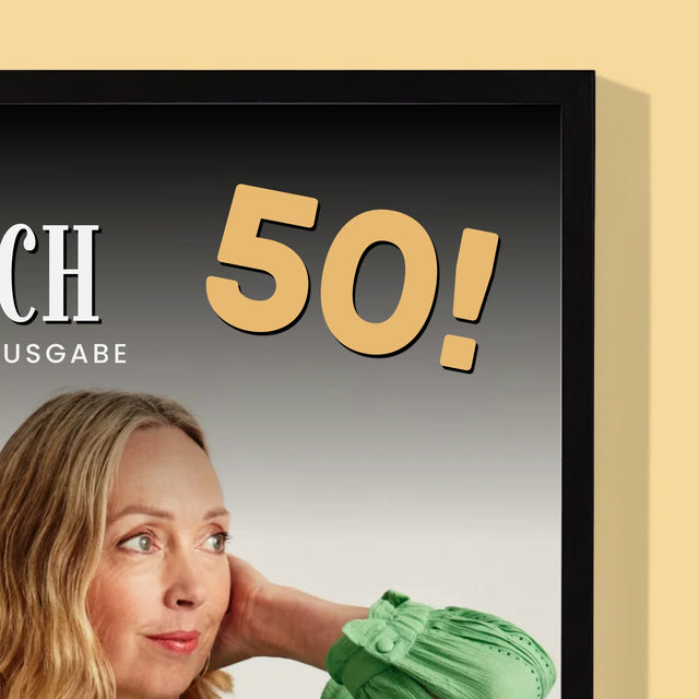 Magazin-Cover: Endlich 50 - Druck Mit Rahmen 30X40