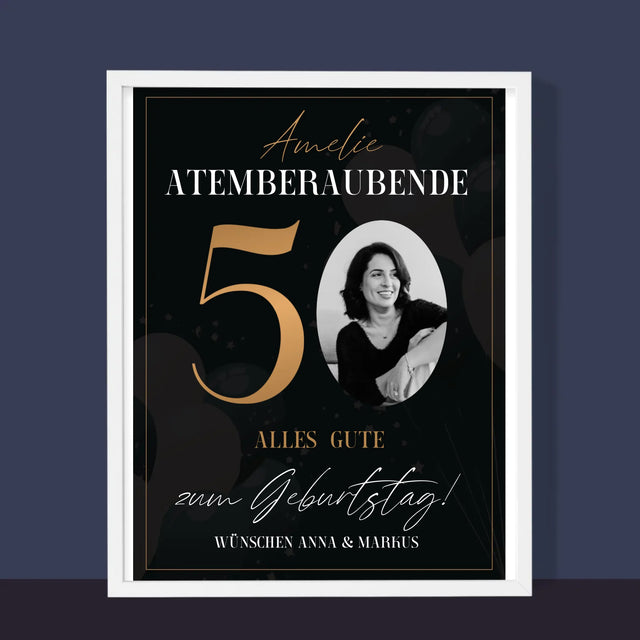 Foto Und Unterschrift: Atemberaubende 50 - Druck Mit Rahmen 30X40