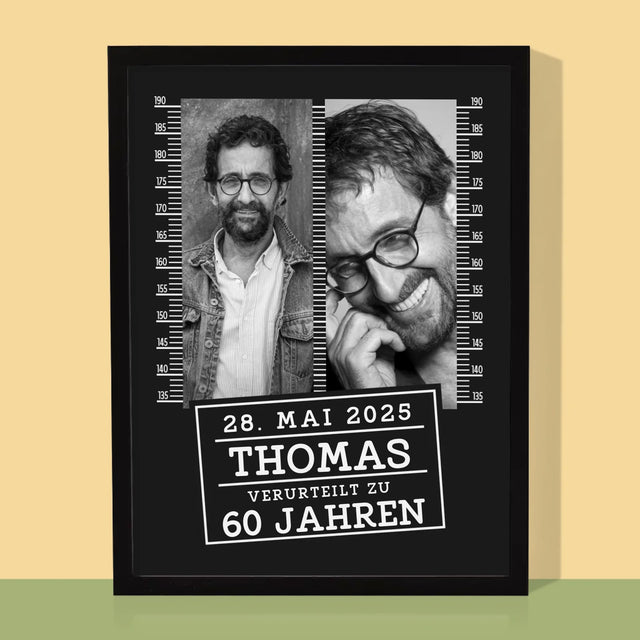 Fotocollage: Zu 60 Jahren Verurteilt - Druck Mit Rahmen 30X40
