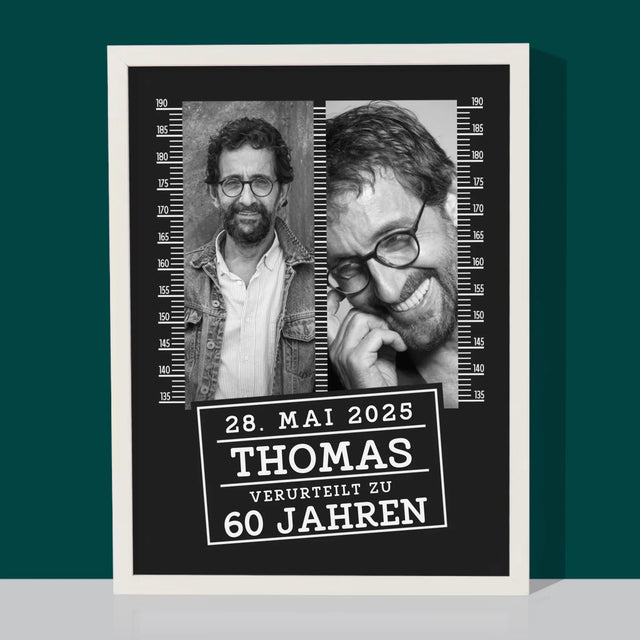 Fotocollage: Zu 60 Jahren Verurteilt - Druck Mit Rahmen 30X40