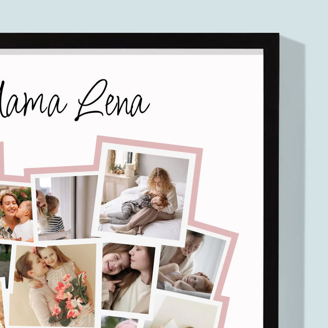 Fotocollage: Ein Herz Für Mama - Druck Mit Rahmen 30X40