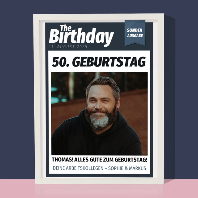 Magazin-Cover: Birthday - Druck Mit Rahmen 30X40