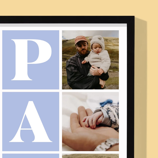 Fotocollage: Fotos Mit Papa - Druck Mit Rahmen 30X40