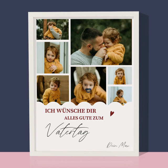 Fotocollage: Alles Gute Zum Vatertag - Druck Mit Rahmen 30X40