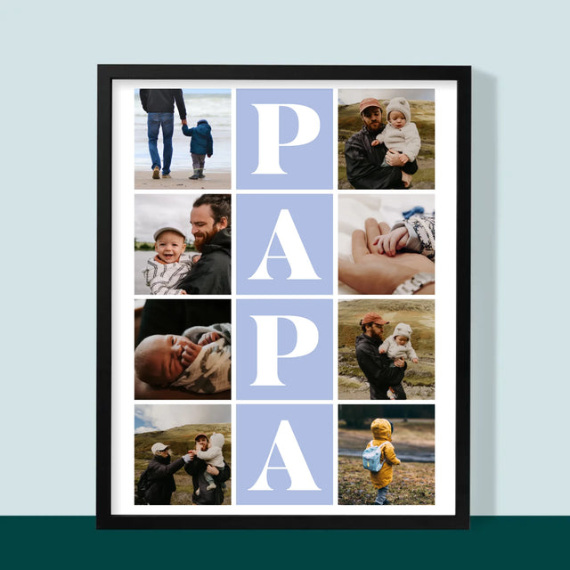 Fotocollage: Fotos Mit Papa - Druck Mit Rahmen 30X40