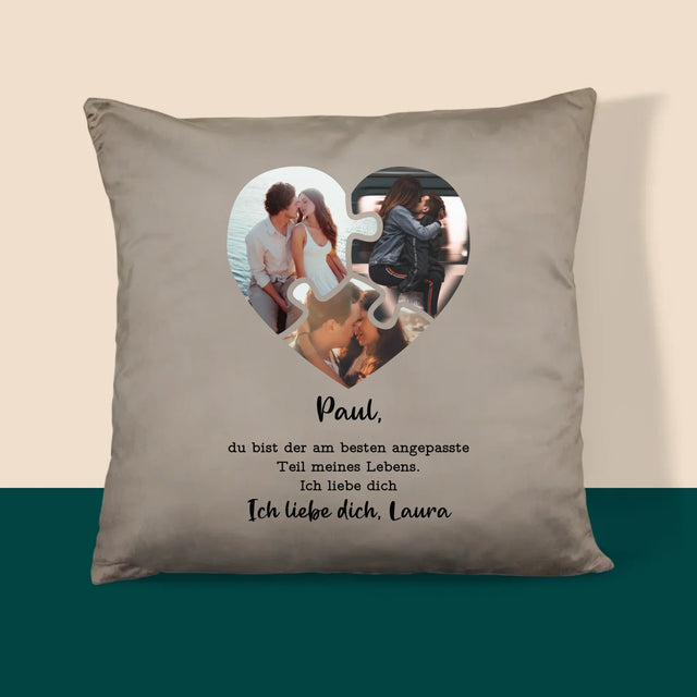 Fotocollage: Valentinstag-Puzzle - Kissen