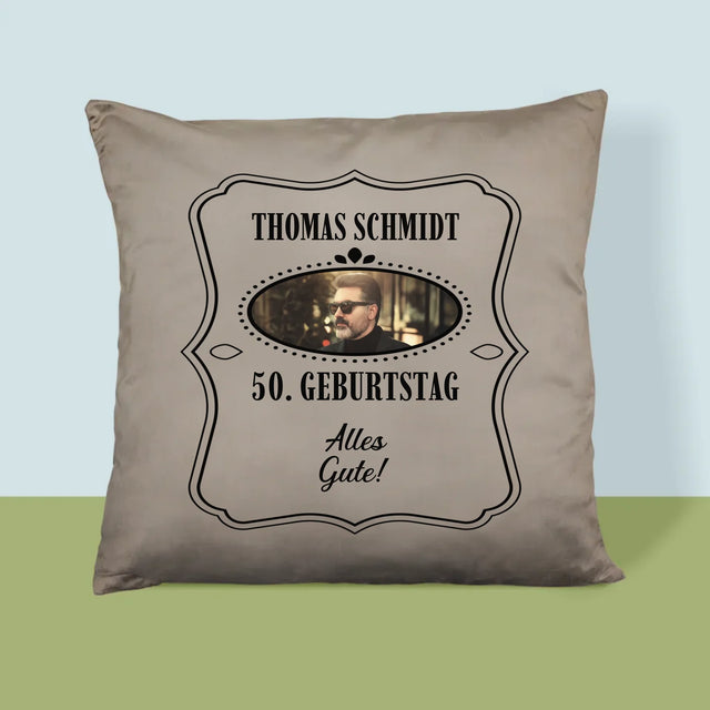 Foto Und Unterschrift: Alles Gute Zum 50. Geburtstag! - Kissen