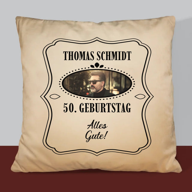 Foto Und Unterschrift: Alles Gute Zum 50. Geburtstag! - Kissen
