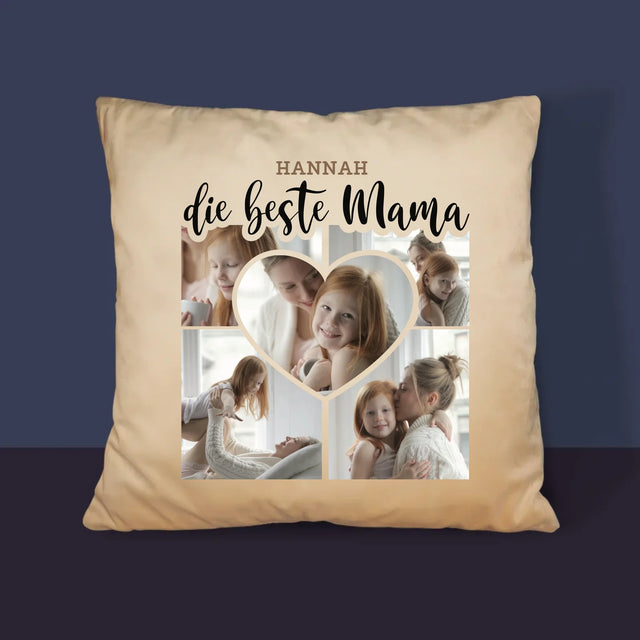 Fotocollage: Die Beste Mutter Herz - Kissen