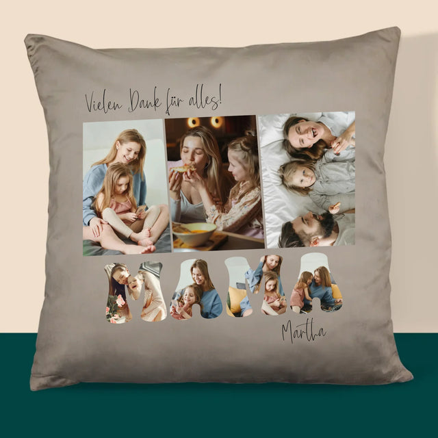 Fotocollage: Mama, Danke Für Alles - Kissen
