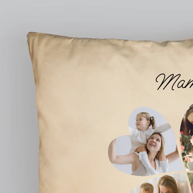 Fotocollage: Mama, Dank Dir Sind Wir Glücklich! - Kissen