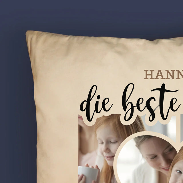 Fotocollage: Die Beste Mutter Herz - Kissen