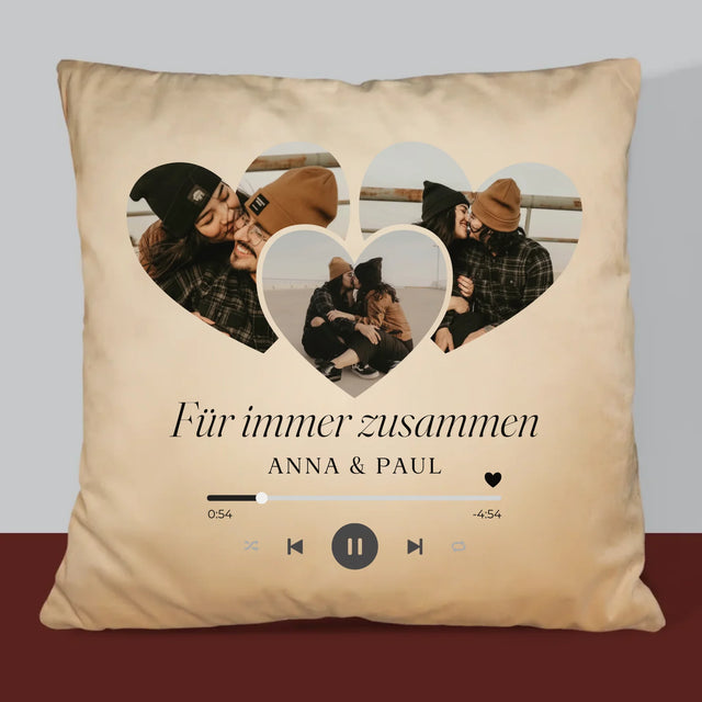 Fotocollage: Spotify Herzen - Kissen