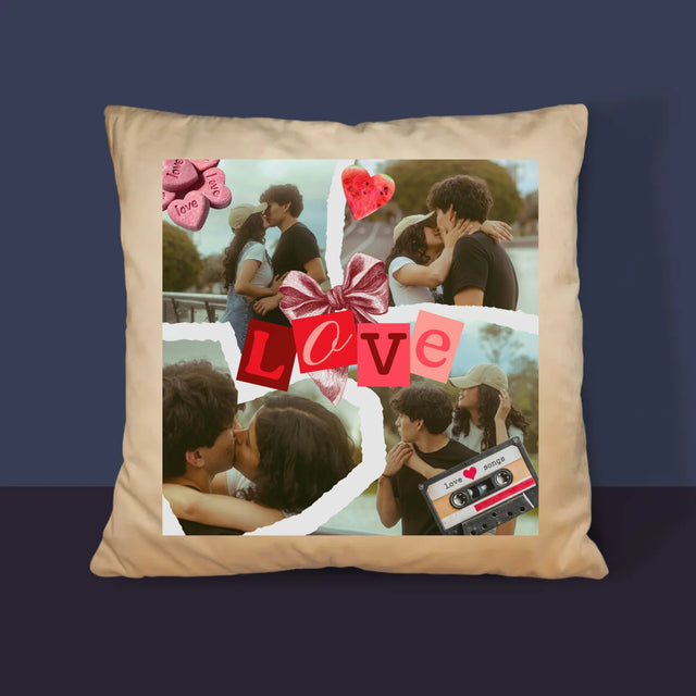 Fotocollage: Love Retro - Kissen