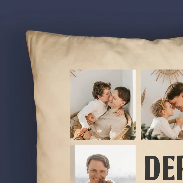 Fotocollage: Der Beste Papa Auf Der Ganzen Welt - Kissen