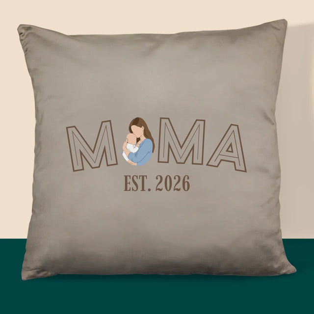 Foto Und Unterschrift: Mama Established - Kissen