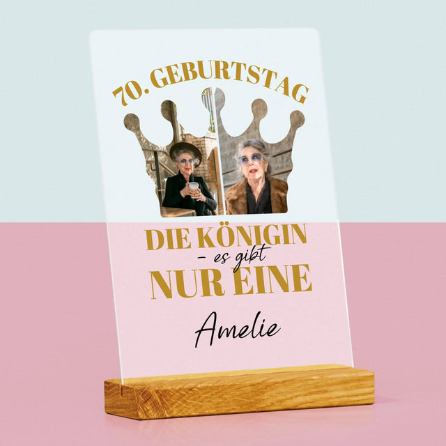 Form-Collage: 70. Geburtstag Königin - Druck Auf Acrylglas