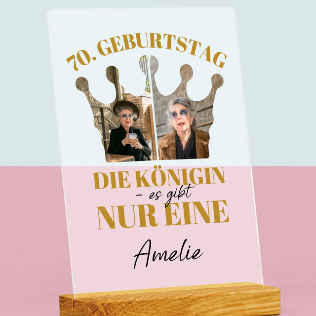 Form-Collage: 70. Geburtstag Königin - Druck Auf Acrylglas