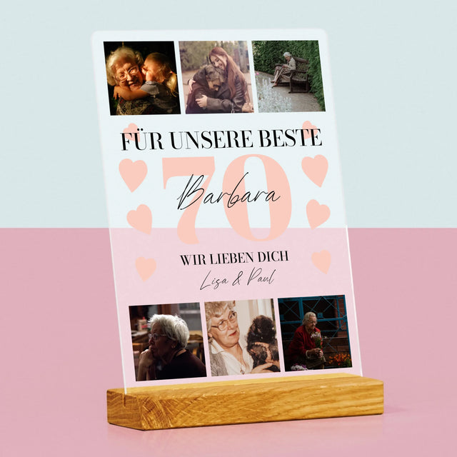 Fotocollage: Für Unsere Beste 70 - Druck Auf Acrylglas