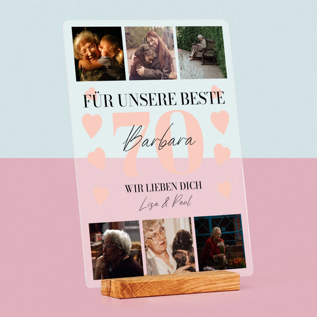 Fotocollage: Für Unsere Beste 70 - Druck Auf Acrylglas
