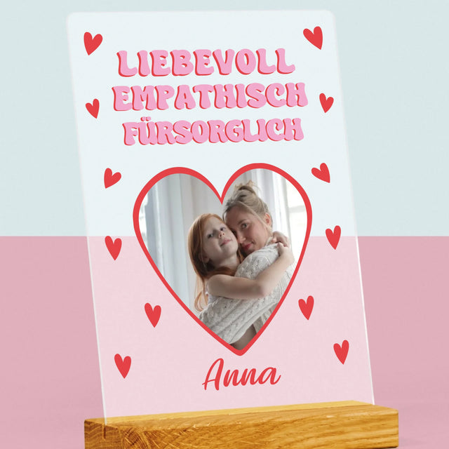Foto Und Unterschrift: Eigenschaften Von Mama - Druck Auf Acrylglas