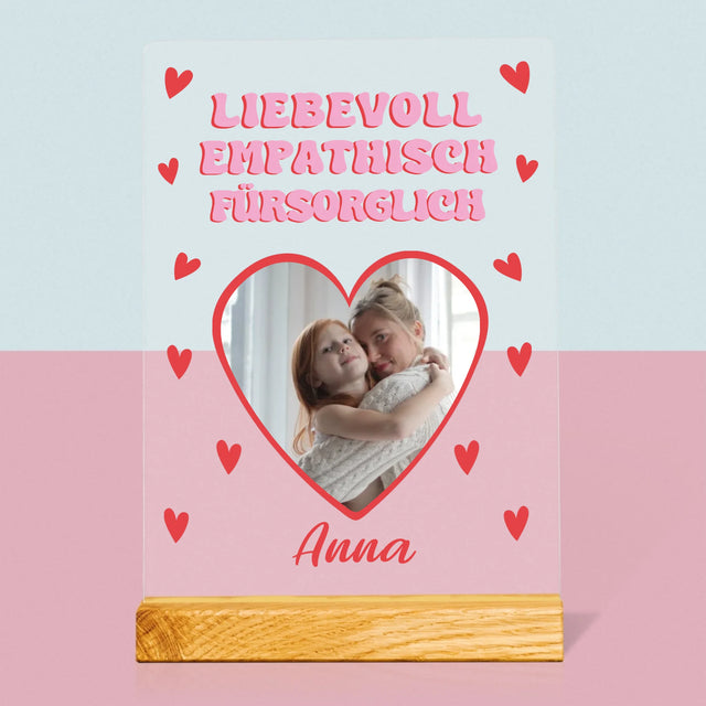 Foto Und Unterschrift: Eigenschaften Von Mama - Druck Auf Acrylglas