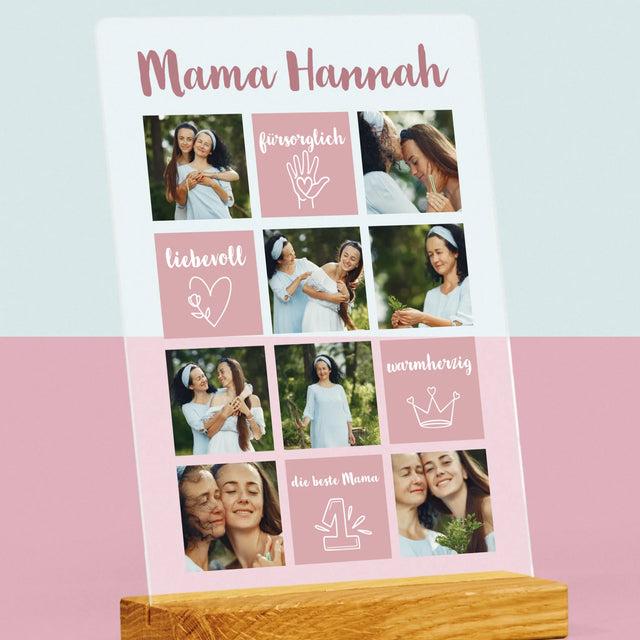 Fotocollage: Eigenschaften Einer Mama - Druck Auf Acrylglas