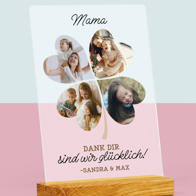 Fotocollage: Mama, Dank Dir Sind Wir Glücklich! - Druck Auf Acrylglas
