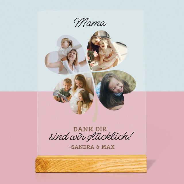 Fotocollage: Mama, Dank Dir Sind Wir Glücklich! - Druck Auf Acrylglas