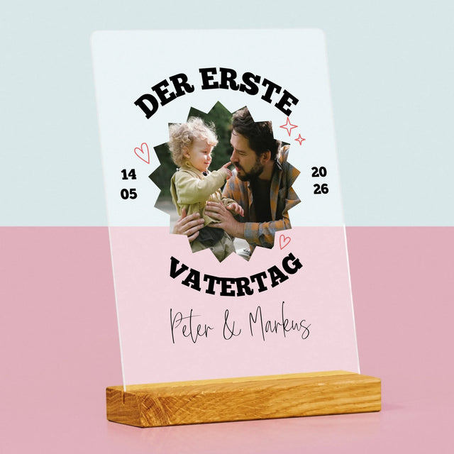Foto Und Unterschrift: Der Erste Gemeinsame Vattertag - Druck Auf Acrylglas