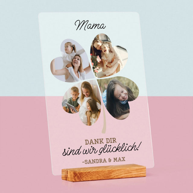 Fotocollage: Mama, Dank Dir Sind Wir Glücklich! - Druck Auf Acrylglas