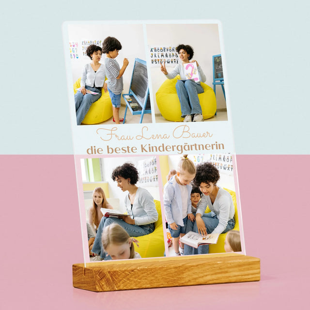 Fotocollage: Fotos Für Die Beste Kindergärtnerin - Druck Auf Acrylglas