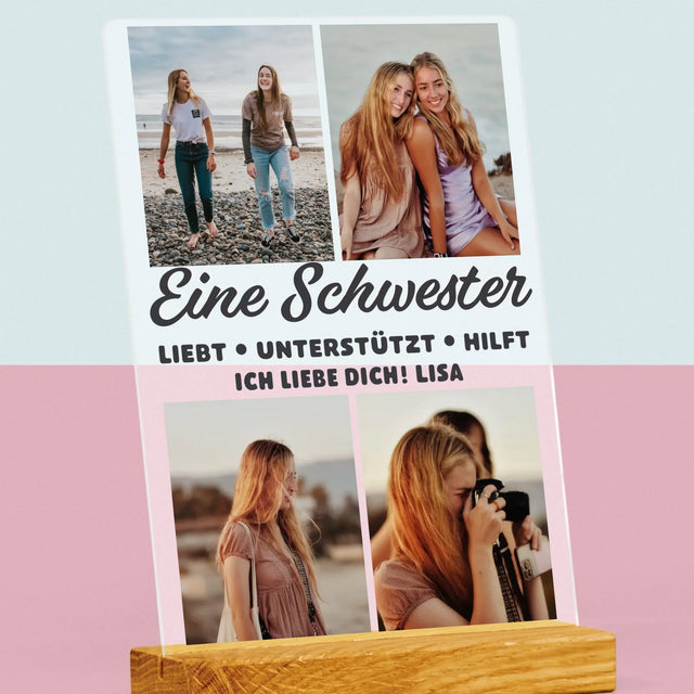 Fotocollage: Liebe Schwester - Druck Auf Acrylglas