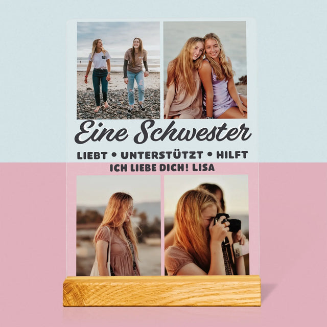 Fotocollage: Liebe Schwester - Druck Auf Acrylglas