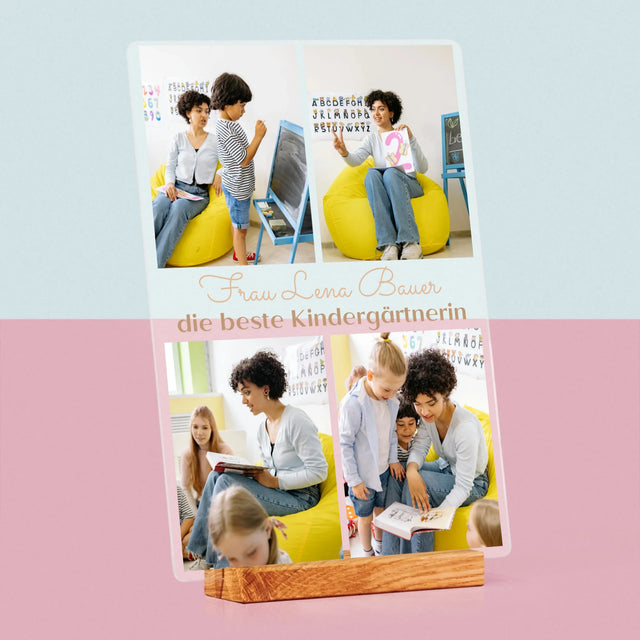 Fotocollage: Fotos Für Die Beste Kindergärtnerin - Druck Auf Acrylglas