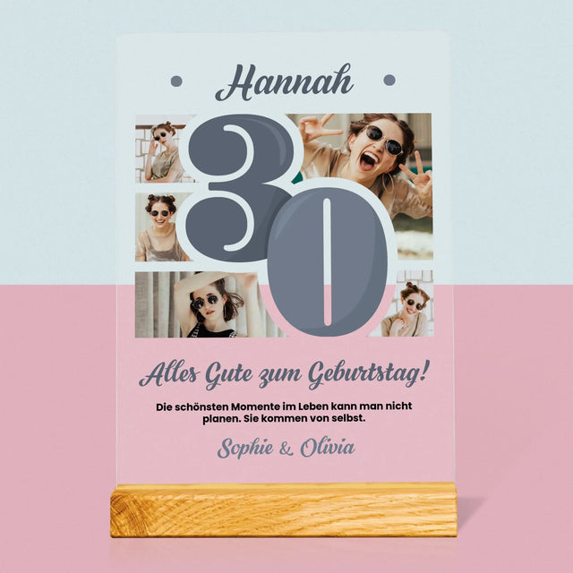 Fotocollage: 30. Geburtstag – Schönste Momente - Druck Auf Acrylglas