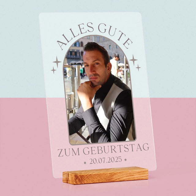 Foto Und Unterschrift: Stilvoller Geburtstag - Druck Auf Acrylglas